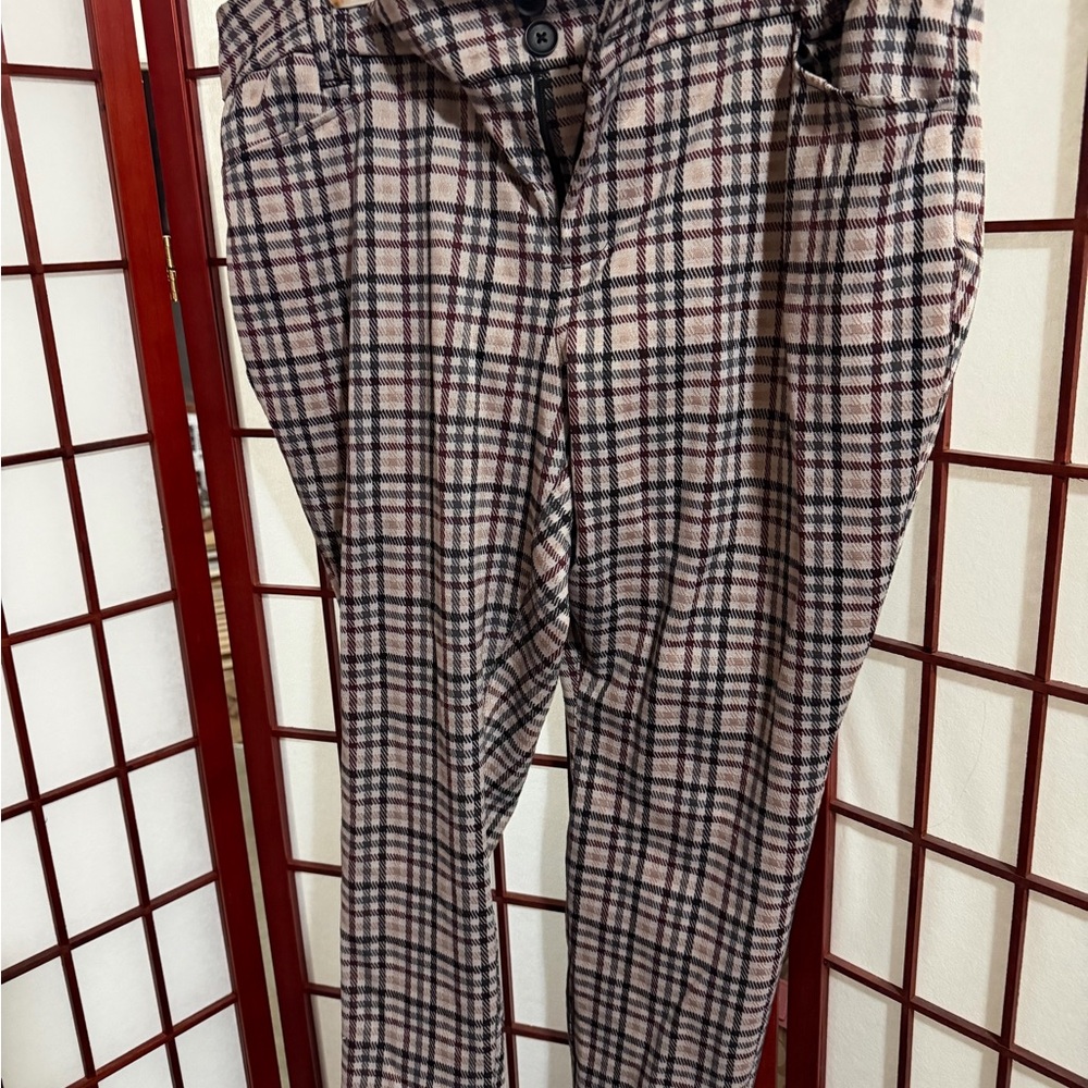 TORRID Plaid Trousers in Black, White, and Red
